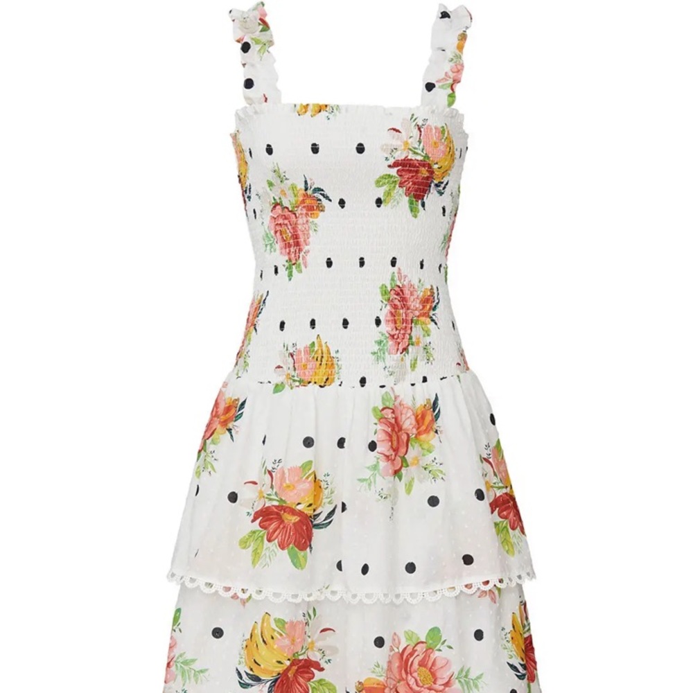 Farm Rio White Nanaju MIDI dress L